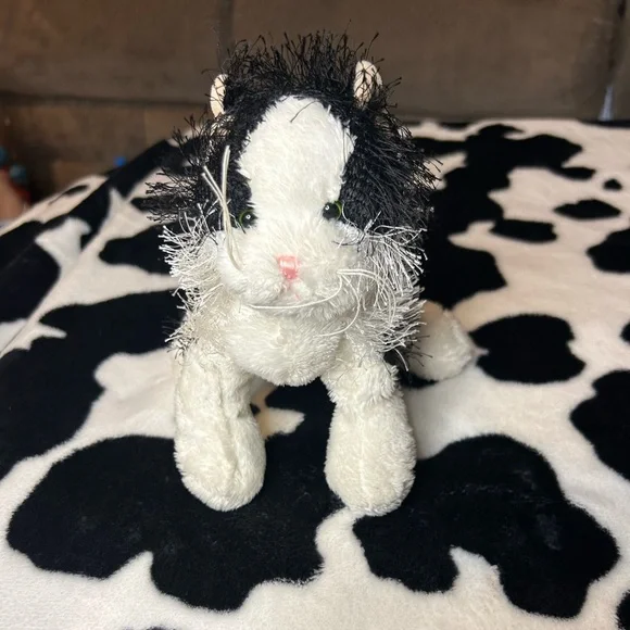 Black & White Webkinz Cat No Code - Picture 1 of 2
